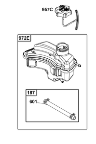 Fuel Supply Group Diagram and Parts List for 8P502-0171-F1  Briggs and Stratton Engine